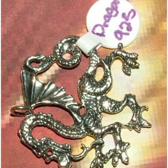 Sterling Silver Asian Dragon Pendant - Picture 2 of 16